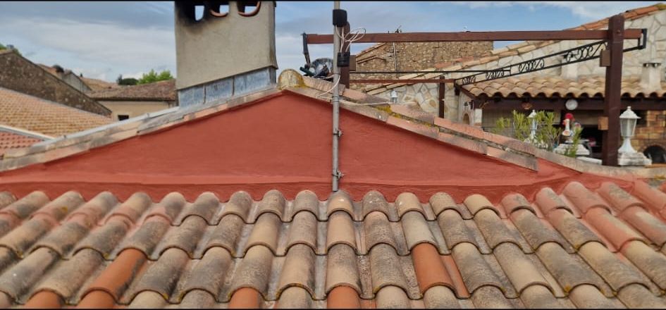 Peinture sur toiture, après